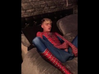 Gay Spider-Man twink wank