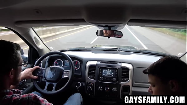 Stepdad Slides His Cock Into His Boy’s Mouth on A Road Trip – Gaysfamily