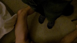 my friend catches me masturbating and touching my huge cock