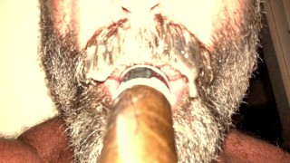 Cigar Daddy cum whore.