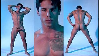 MUSCLE RAIDER reveals his hard package under his jockstrap