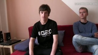 CZECH HUNTER 356  –  Innocent Twinks Get Paid To Have A  Threesome For The First Time